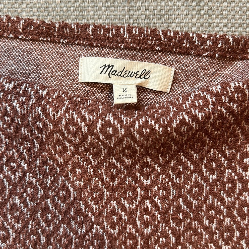 Madewell Rust Patterned Knit Top - Picture 2 of 4